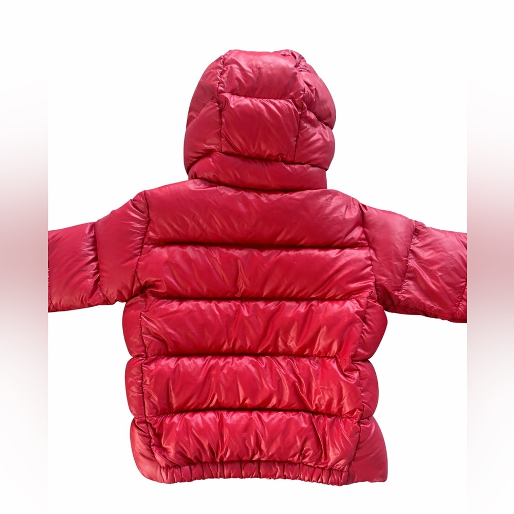 Patagonia Toddler Hi-Loft Down Sweater Hoodie in red size 3 - Picture 2 of 5